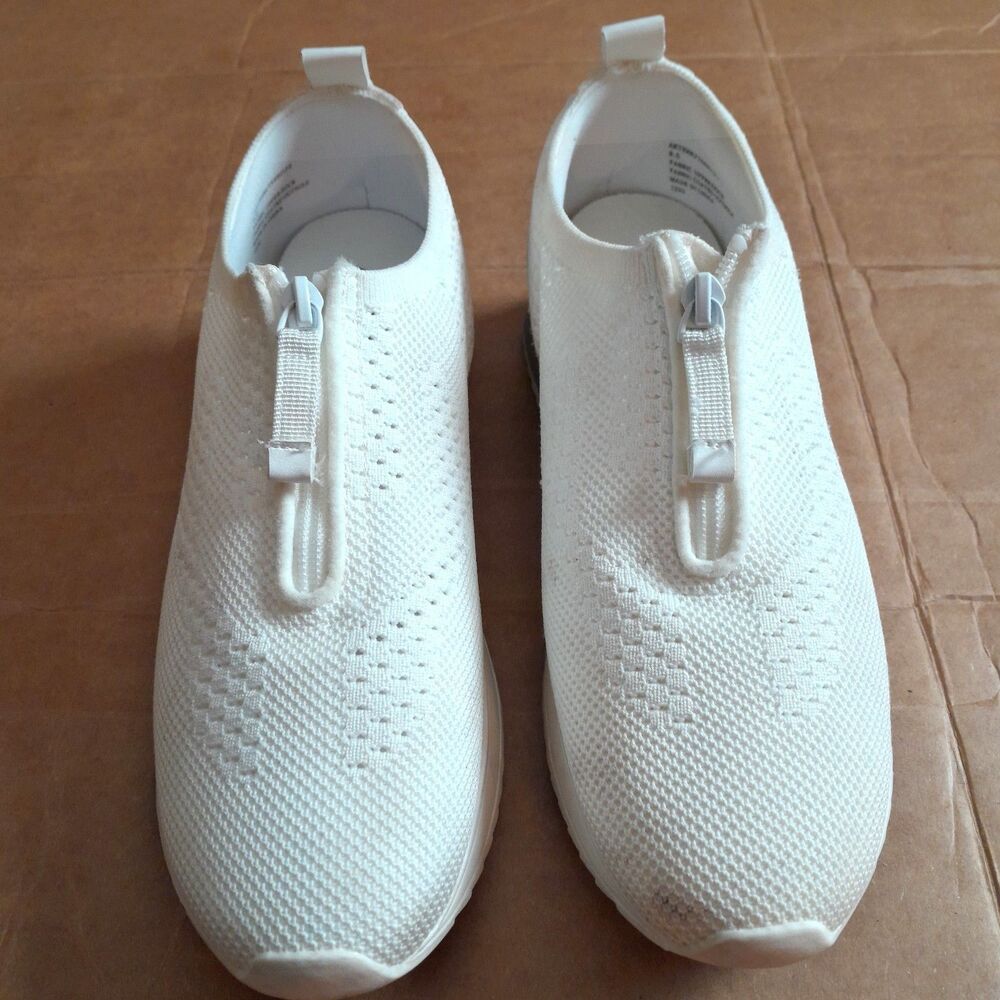 Anne Klein Women’s Terri Taupe White Comfort Casual Sneaker Shoes Size 8.5